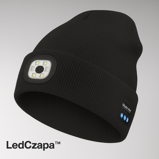 LEDCZAPA™ - Docieplana czapka 3w1 z LED i Słuchawkami Bluetooth